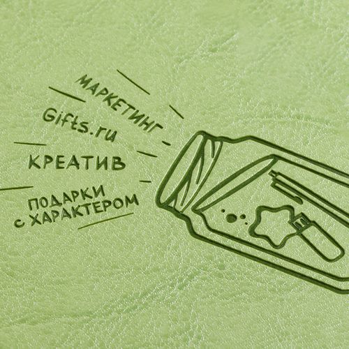Блокнот Freenote, в линейку, светло-зеленый