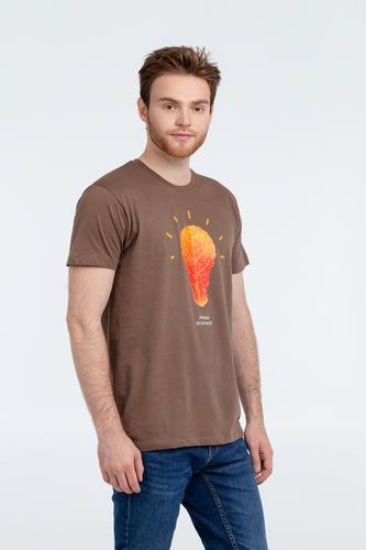 Футболка «Осенило», шоколадно-коричневая Футболка «Осенило», шоколадно-коричневая