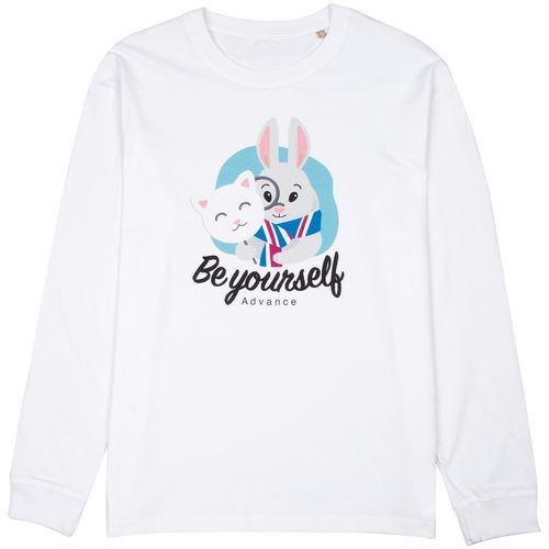 Футболка унисекс с длинным рукавом Pioneer LSL, белая