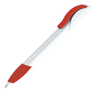 Ручка шариковая Senator Hattrix Soft, белая с красным