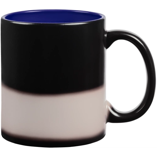 Кружка-хамелеон On Display, матовая, черная с синим Кружка-хамелеон On Display, матовая, черная с синим