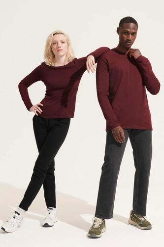 Футболка с длинным рукавом Monarch 150, бордовая Футболка с длинным рукавом Monarch 150, бордовая