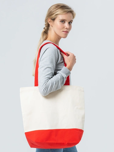 Холщовая сумка Shopaholic, красная Холщовая сумка Shopaholic, красная