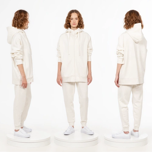 Толстовка унисекс H3, молочно-белая Толстовка унисекс H3, молочно-белая