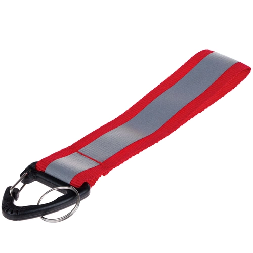 Светоотражающий брелок Flashline, серый с красным Светоотражающий брелок Flashline, серый с красным