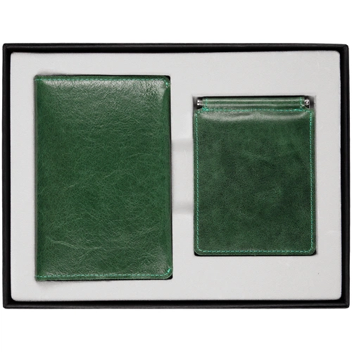 Набор Apache Billfold, темно-зеленый Набор Apache Billfold, темно-зеленый