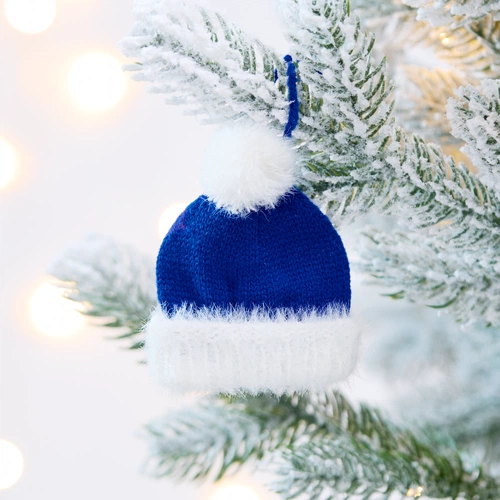 Подвеска на елку «Вьюжка», шапочка, синяя Подвеска на елку «Вьюжка», шапочка, синяя
