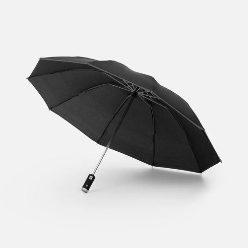 Зонт обратного сложения Norsken с фонариком, черный Зонт обратного сложения Norsken с фонариком, черный