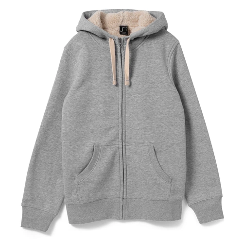 Толстовка унисекс на молнии Sherpa 280, серый меланж Толстовка унисекс на молнии Sherpa 280, серый меланж