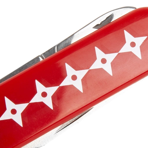 Нож-брелок Clasp, красный с нанесением