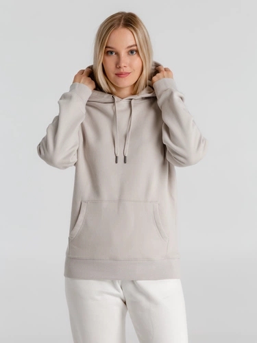 Толстовка с капюшоном унисекс King, дымчато-серая Толстовка с капюшоном унисекс King, дымчато-серая