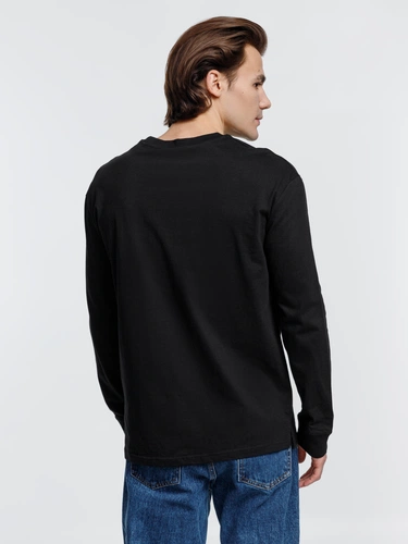 Футболка унисекс с длинным рукавом Pioneer LSL, черная Футболка унисекс с длинным рукавом Pioneer LSL, черная