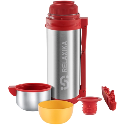 Термос для еды и напитков Relaxika 1800, стальной Термос для еды и напитков Relaxika 1800, стальной
