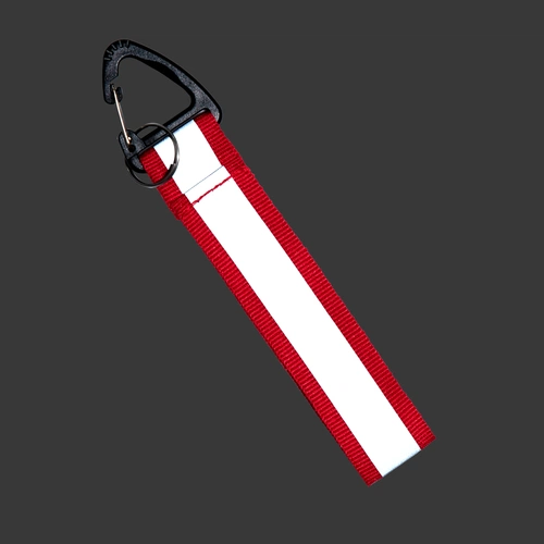 Светоотражающий брелок Flashline, серый с красным Светоотражающий брелок Flashline, серый с красным