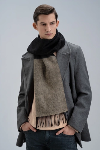 Шарф Charming, черный с бежевым Шарф Charming, черный с бежевым