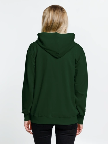 Толстовка на молнии с капюшоном Siverga 2.0, темно-зеленая Толстовка на молнии с капюшоном Siverga 2.0, темно-зеленая