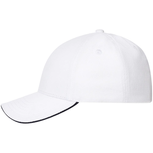 Бейсболка Spiker, белая с темно-синим Бейсболка Spiker, белая с темно-синим