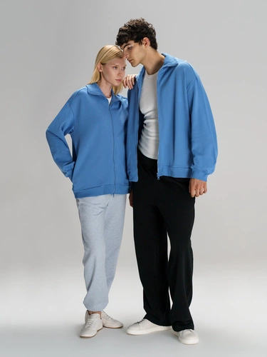 Толстовка унисекс Neofit, синяя Толстовка унисекс Neofit, синяя