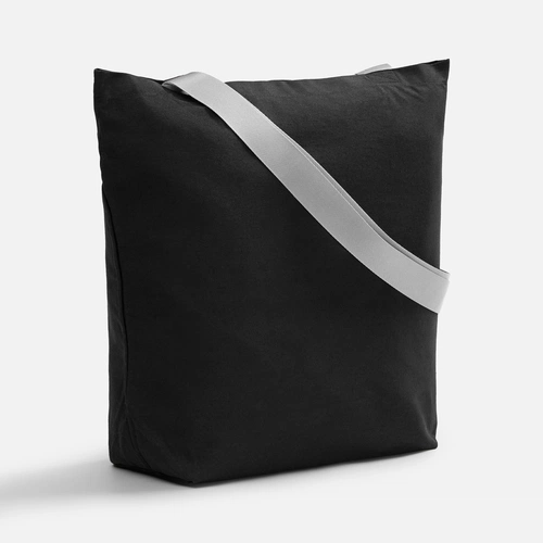 Шопер B5, черный с широкими серыми ручками Шопер B5, черный с широкими серыми ручками