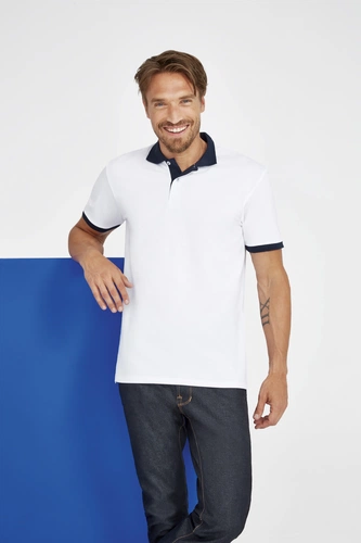 Рубашка поло Prince 190, зеленое яблоко с темно-синим Рубашка поло Prince 190, зеленое яблоко с темно-синим