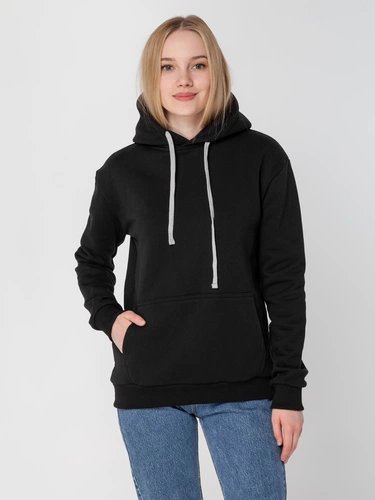 Толстовка с капюшоном Unit Kirenga Heavy, черная Толстовка с капюшоном Unit Kirenga Heavy, черная