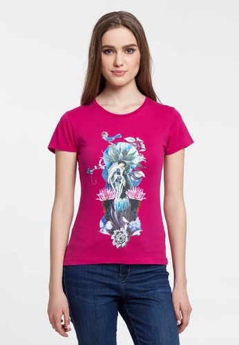 Футболка женская Beauty Sleep, ярко-розовая (фуксия) Футболка женская Beauty Sleep, ярко-розовая (фуксия)