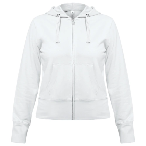 Толстовка женская Hooded Full Zip белая Толстовка женская Hooded Full Zip белая