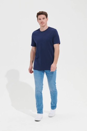 Футболка унисекс Tuner, темно-синяя Футболка унисекс Tuner, темно-синяя