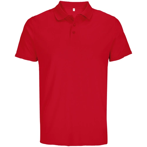 Рубашка поло унисекс Pitcher, красная Рубашка поло унисекс Pitcher, красная