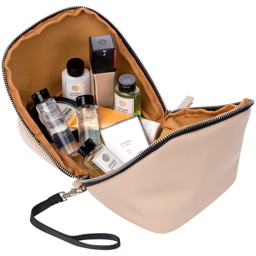 Дорожная косметичка Cubo, бежевая Дорожная косметичка Cubo, бежевая