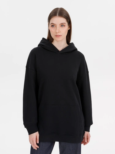 Худи оверсайз унисекс Outshine, черное Худи оверсайз унисекс Outshine, черное