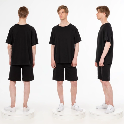 Футболка унисекс оверсайз T2, черная Футболка унисекс оверсайз T2, черная