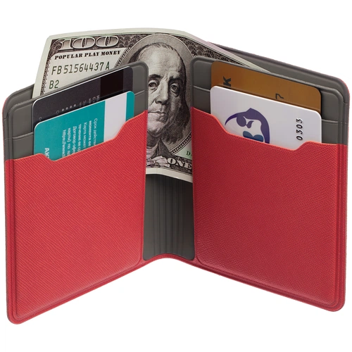 Картхолдер с отделением для купюр Dual, красный Картхолдер с отделением для купюр Dual, красный