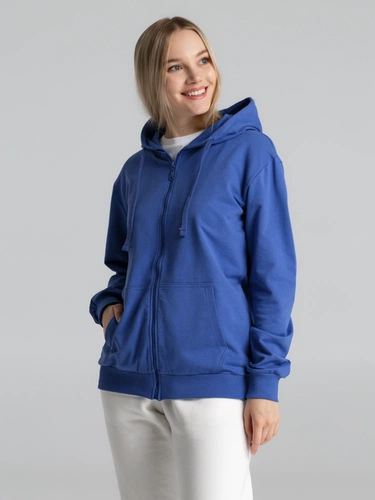 Толстовка на молнии с капюшоном Siverga 2.0, ярко-синяя Толстовка на молнии с капюшоном Siverga 2.0, ярко-синяя