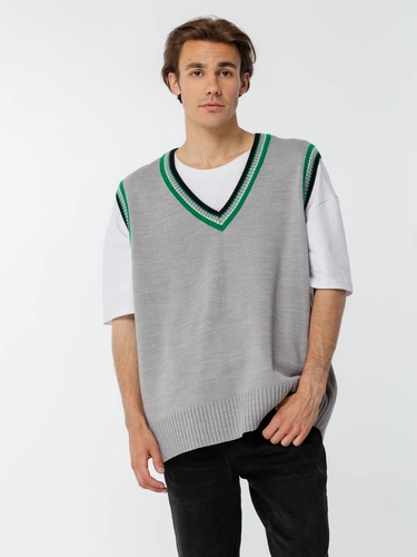 Жилет оверсайз унисекс Cornell в сумке, светло-серый Жилет оверсайз унисекс Cornell в сумке, светло-серый