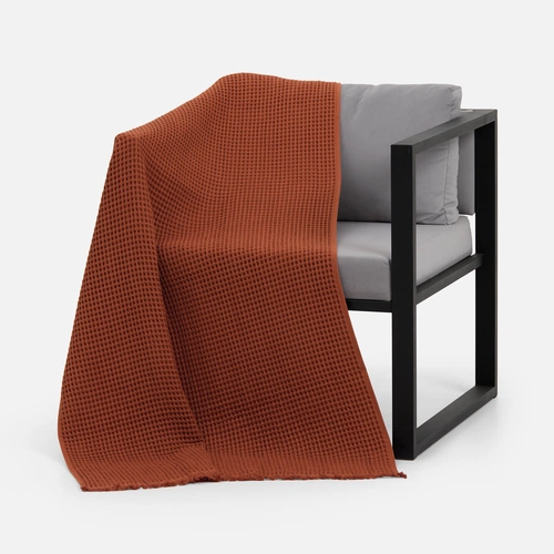 Плед вафельный Elenglect, оранжевый Плед вафельный Elenglect, оранжевый