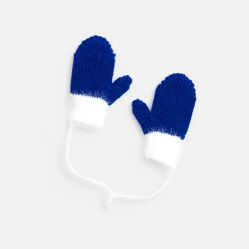 Подвеска на елку «Вьюжка», варежки, синяя Подвеска на елку «Вьюжка», варежки, синяя