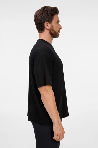 Футболка оверсайз унисекс Lavinia, черная Футболка оверсайз унисекс Lavinia, черная