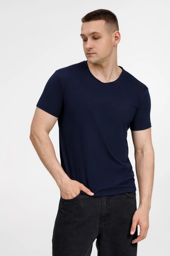 Футболка унисекс Senti, темно-синяя Футболка унисекс Senti, темно-синяя