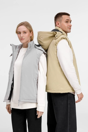 Жилет унисекс Sfera, светло-серый Жилет унисекс Sfera, светло-серый