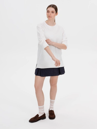 Лонгслив унисекс Siluetti Fuori, молочно-белый Лонгслив унисекс Siluetti Fuori, молочно-белый