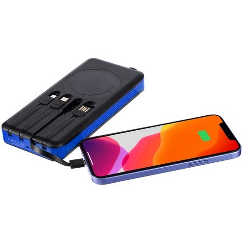 Аккумулятор с беспроводной зарядкой Holiday Maker Wireless, 10000 мАч, синий Аккумулятор с беспроводной зарядкой Holiday Maker Wireless, 10000 мАч, синий