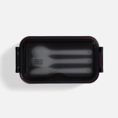 Ланчбокс Pranzo, красный с черным Ланчбокс Pranzo, красный с черным