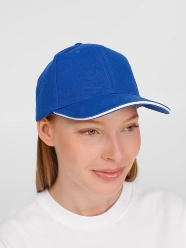 Бейсболка Buffalo, ярко-синяя с белым Бейсболка Buffalo, ярко-синяя с белым