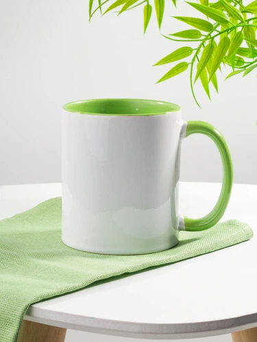 Кружка Promo Plus для сублимационной печати, зеленое яблоко Кружка Promo Plus для сублимационной печати, зеленое яблоко