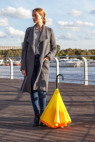 Зонт наоборот Style, трость, черный Зонт наоборот Style, трость, черный