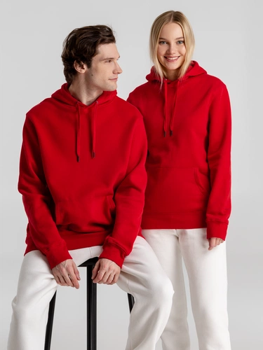 Толстовка с капюшоном унисекс King, красная Толстовка с капюшоном унисекс King, красная