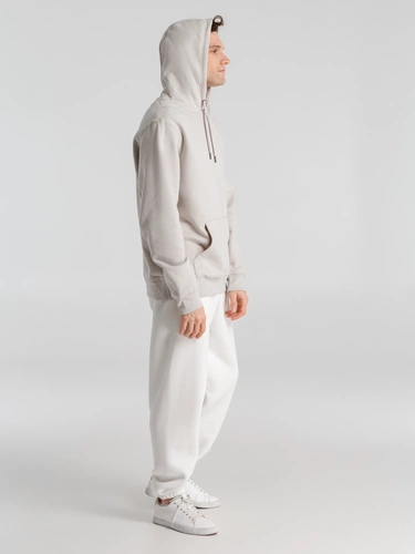 Толстовка с капюшоном унисекс King, дымчато-серая Толстовка с капюшоном унисекс King, дымчато-серая