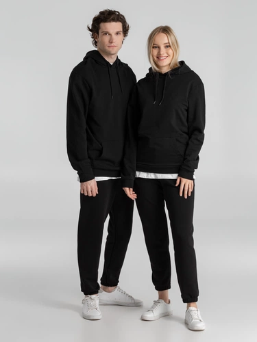 Толстовка с капюшоном унисекс Hoodie, черная Толстовка с капюшоном унисекс Hoodie, черная