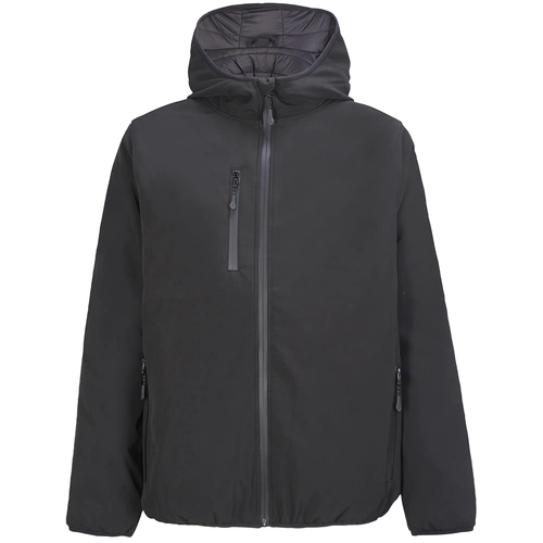 Куртка софтшелл с капюшоном мужская Falcon Men, черная Куртка софтшелл с капюшоном мужская Falcon Men, черная